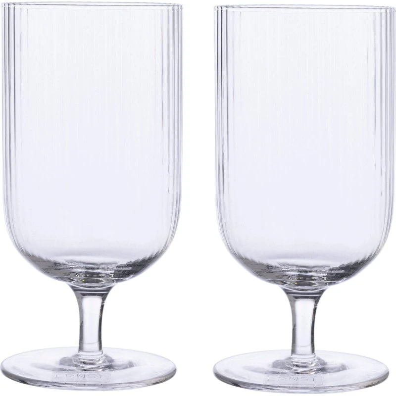 ERNST Riflet Ølglas 2-pak – Klar