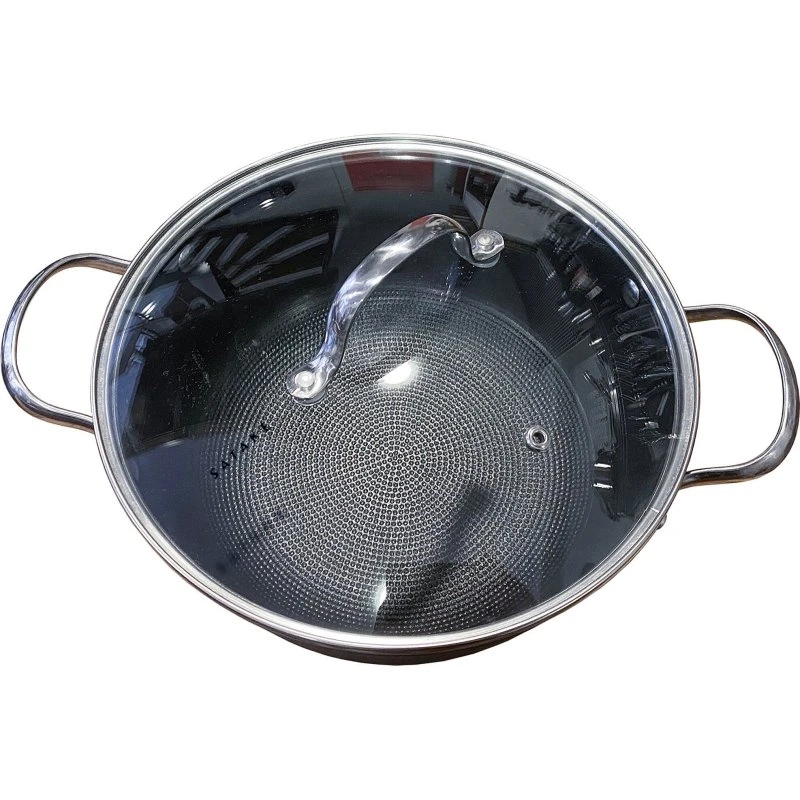 Satake stegegryde 24 cm letvægtsstøbejern m/ glaslåg