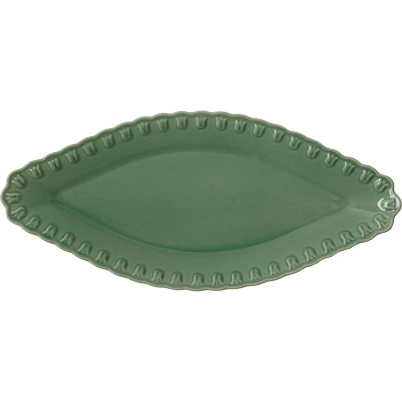 PotteryJo Tulipa ovalt serveringsfad 45x20 cm - Verona grøn