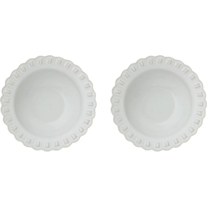 PotteryJo Tulipa dyb tallerken 23 cm - 2-pak, hvid