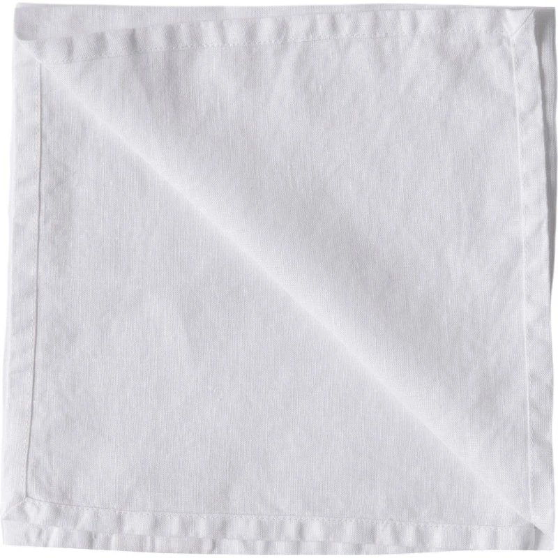 Tell Me More Washed Linen serviet 45x45 cm – Bleached White