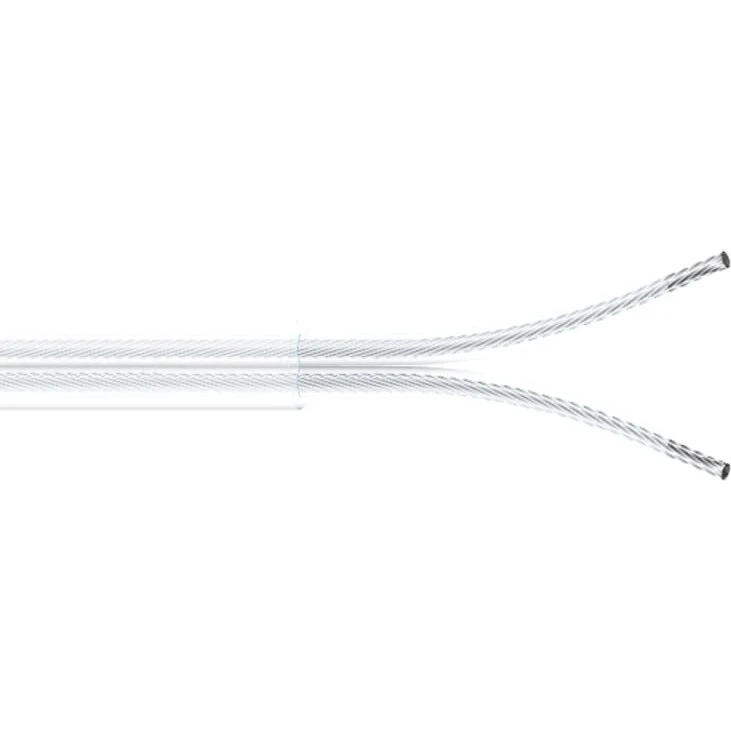 NKT PKLF flad plastledning 2x0,75 mm² transparent