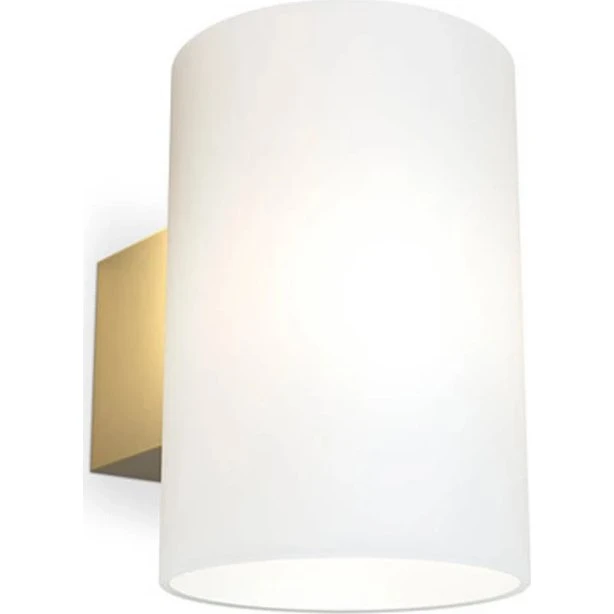 Herstal Evoke Væglampe Large IP44 Satin Brass/Opal
