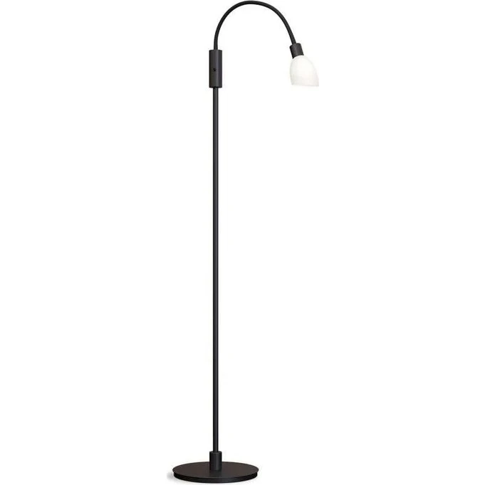 Herstal Cut Gulvlampe 140 cm - Sort/Opal