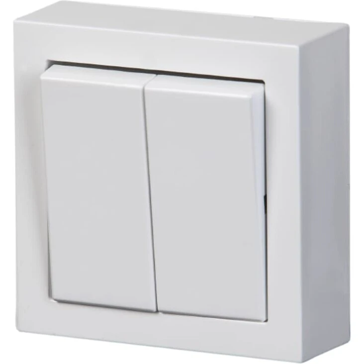 ABB Impressivo Afbryder dobbelt korrespondance udvendig 16A hvid