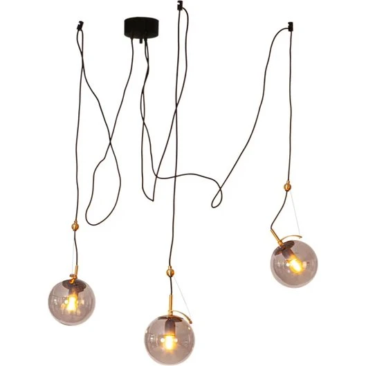 By Rydéns Carry 3 Pendel Grey - loftlampe med glasskærme