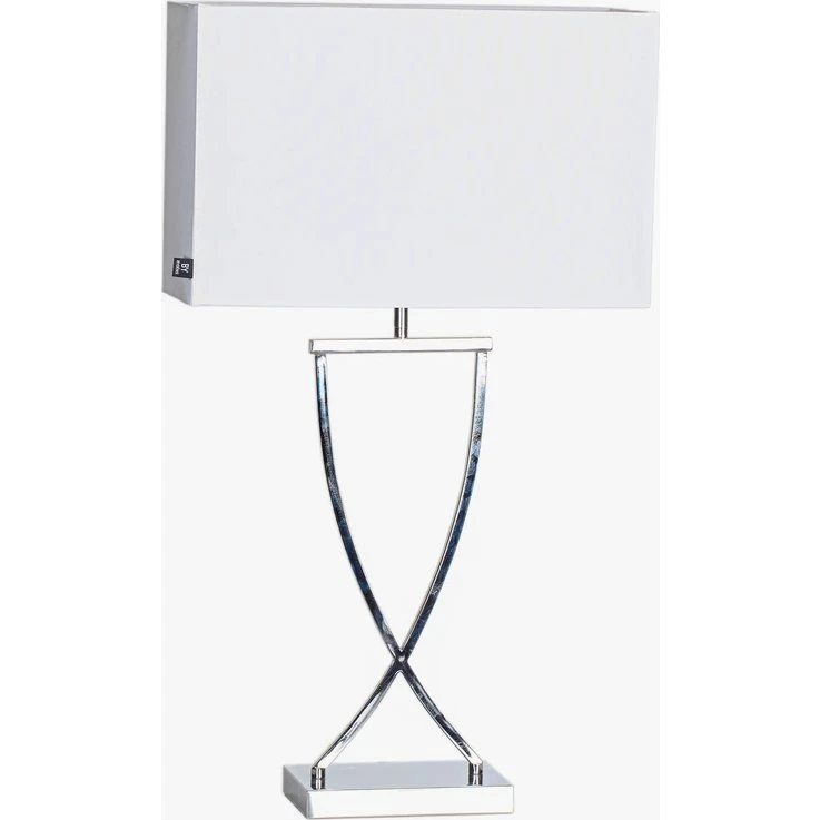 By Rydéns Omega bordlampe 67–69 cm krom/hvid