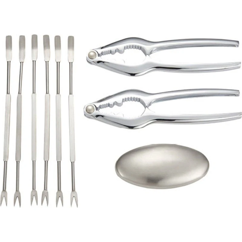 Dorre Skagen skaldyrssæt 9 dele i rustfrit stål