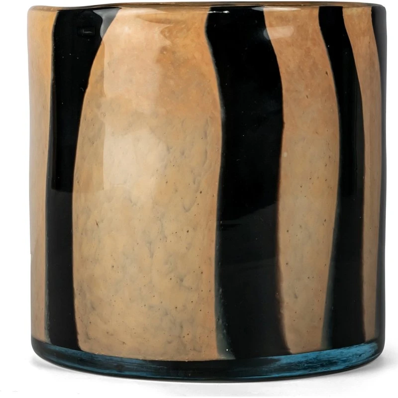 Byon Calore fyrfadsstage/vase M Ø15 cm - Sort/Beige