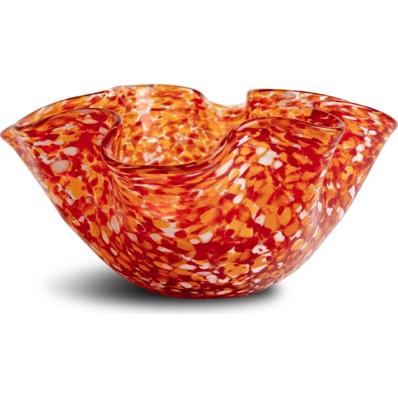 Byon Cara skål S Ø17 cm - rød/orange (håndlavet)