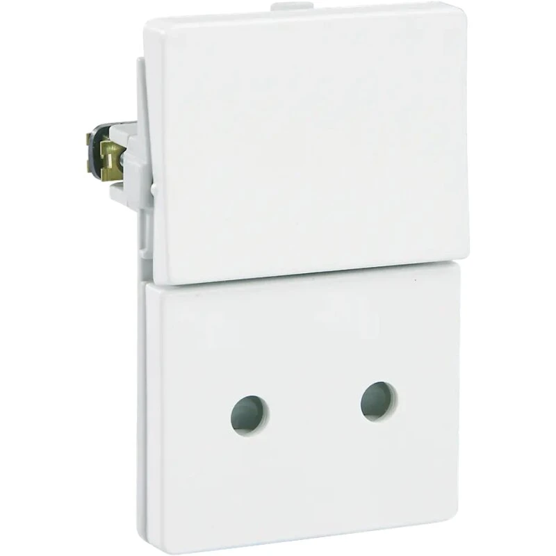 LK Fuga 1,5-modul stikkontakt med afbryder, hvid