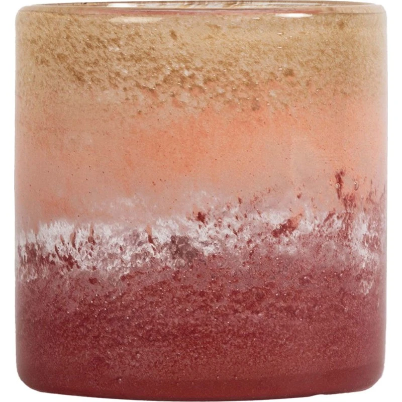 Byon Calore lysestage/vase M Ø15 cm – faded rosa-beige-bordeaux