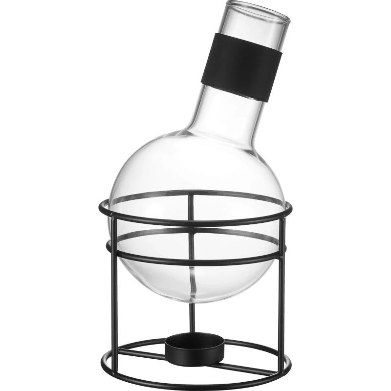 Dorre Glora gløggkolbe 1,3 L i glas med sort stativ