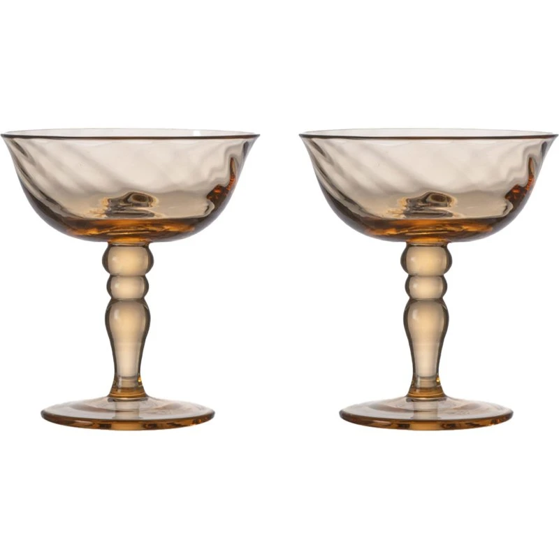 Byon Opacity italiensk champagnecoupe 15 cl, fersken 2-pak