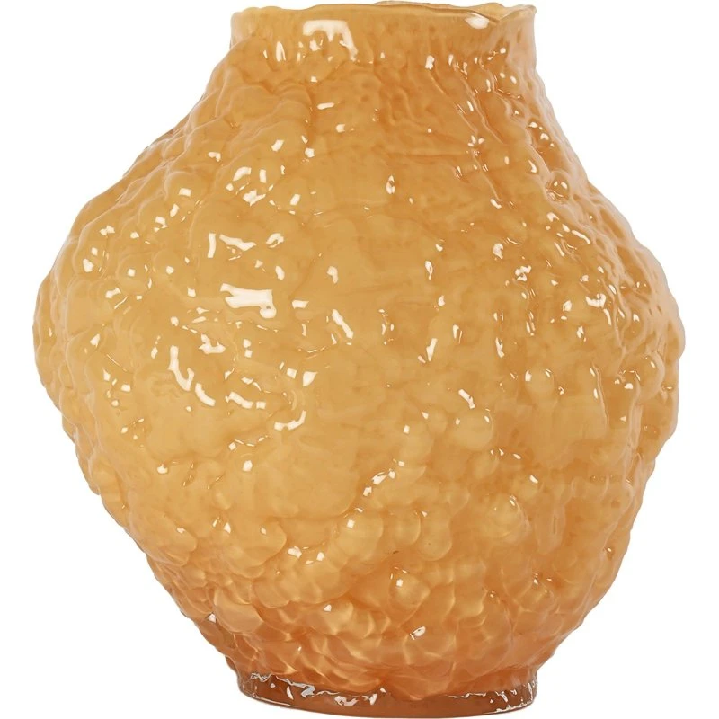 Byon Corallo vase M 26 cm – gul, mundblæst glas