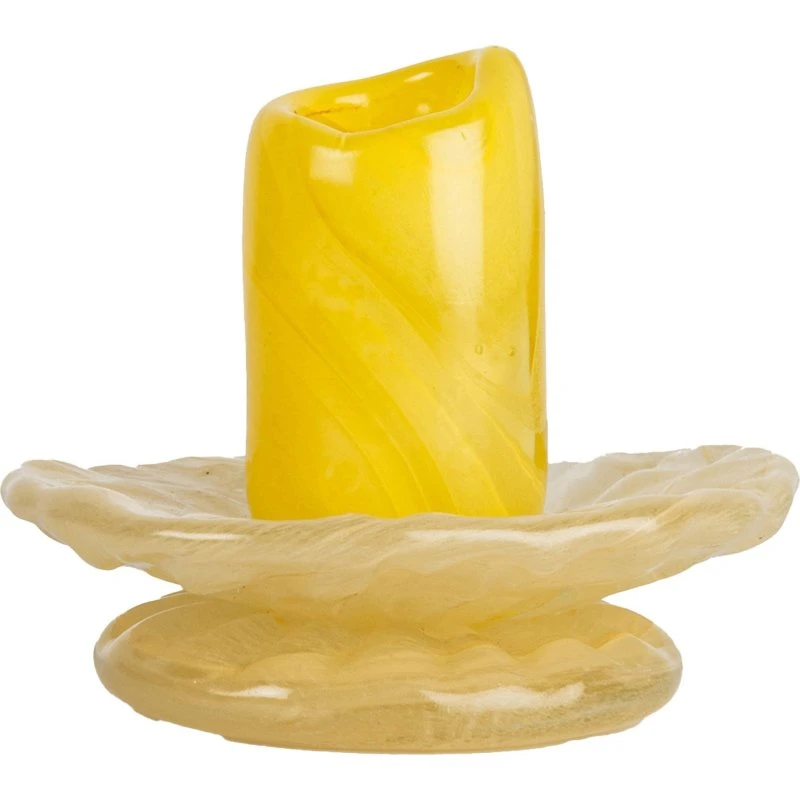 Byon Lara XS lysestage 9 cm - gul/lysbeige