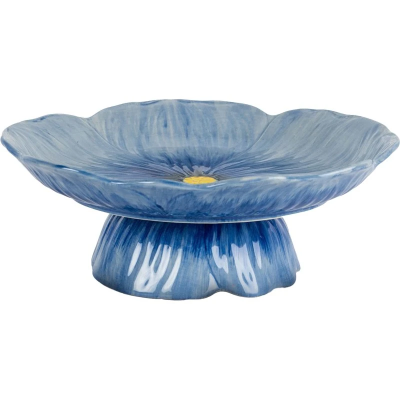 Byon Poppy kagefad Ø26 cm - Blå, håndmalet