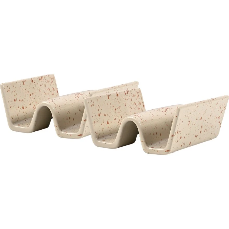 Sagaform Ditte tacoholder 2-pak - beige/bordeaux