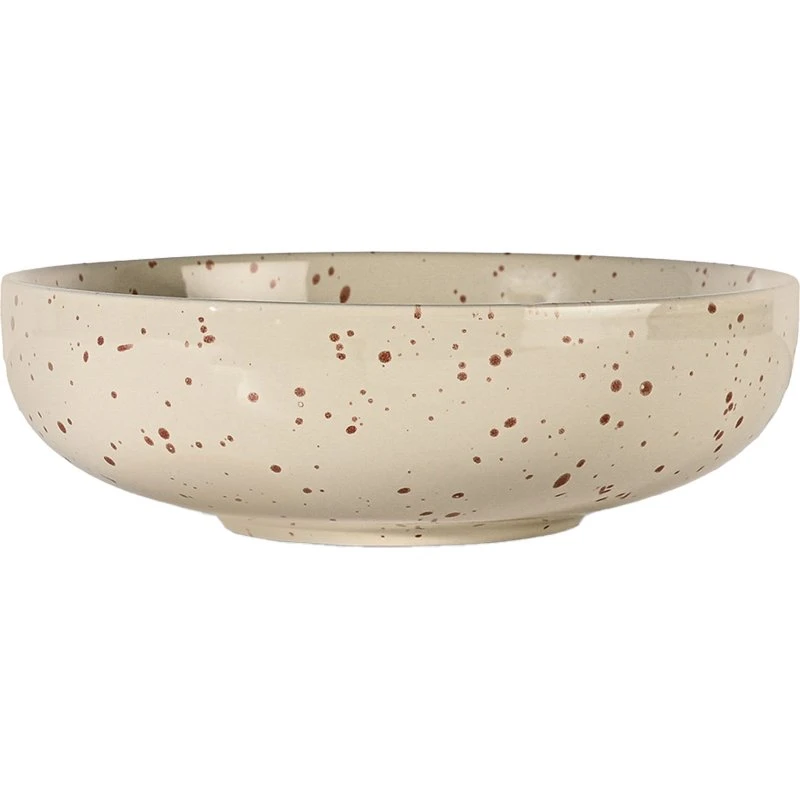 Sagaform Ditte serveringsskål – beige/bordeaux (21 cm)