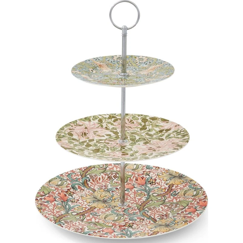 Spode Morris & Co. kagefad 3 niveauer – Strawberry Thief