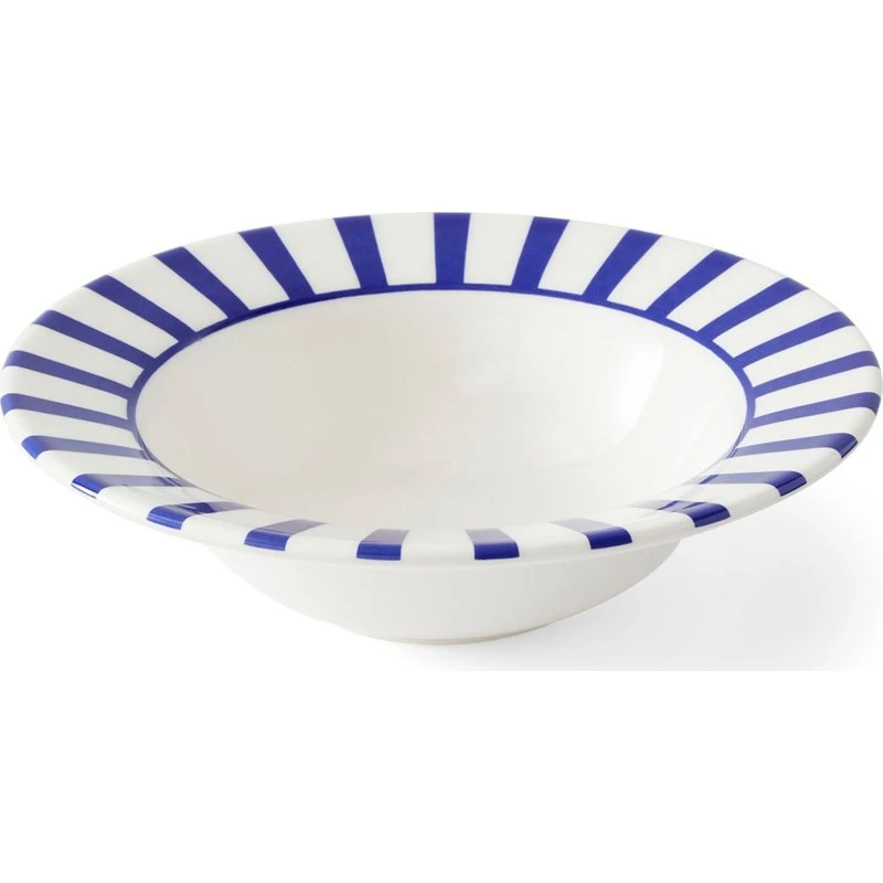 Spode Steccato morgenmadsskål Ø19 cm - blå/hvid