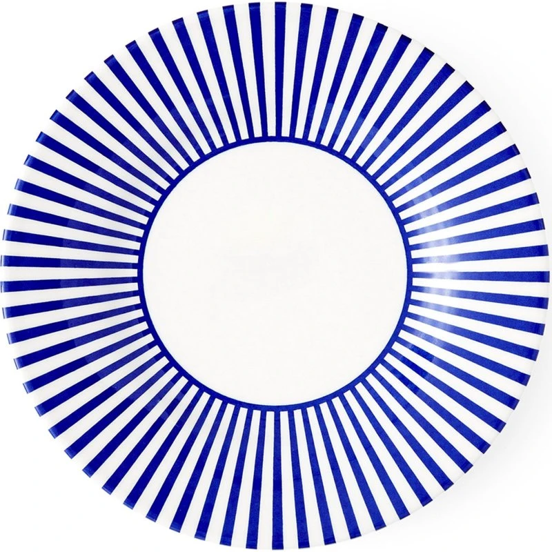 Spode Steccato asiet 18 cm - smal blå stribe