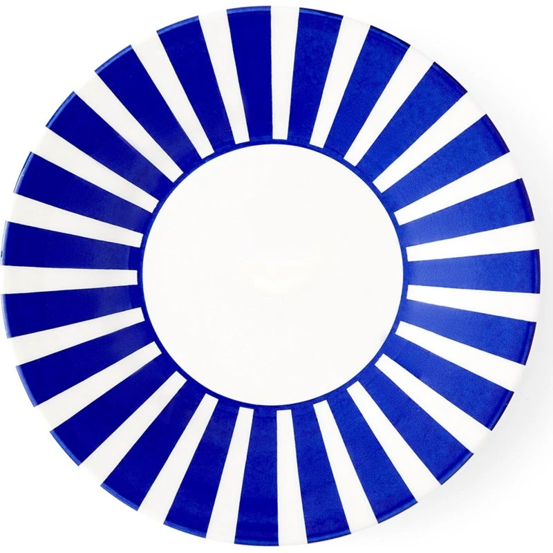 Spode Steccato asiet 18 cm — bred blå stribe
