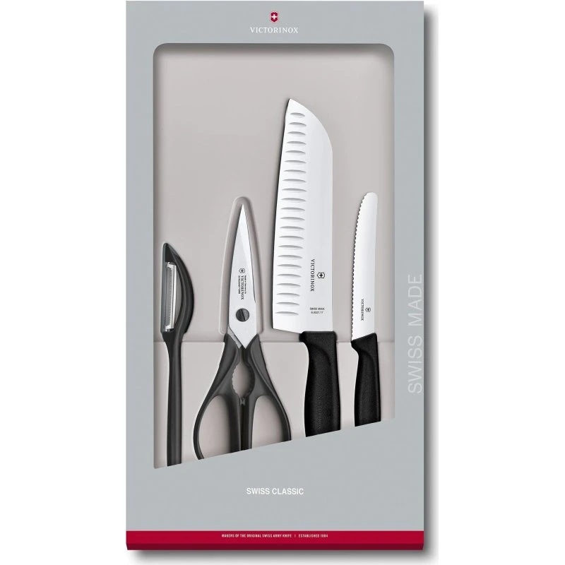Victorinox Swiss Classic knivsæt 4 dele - sort