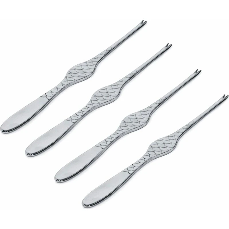 Alessi Colombina skaldyrsgaffel 4-pak, rustfrit stål