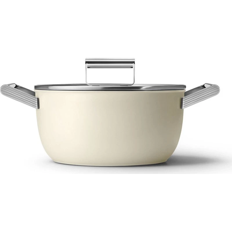 Smeg keramisk gryde Ø24 cm / 4,5 L – Cream