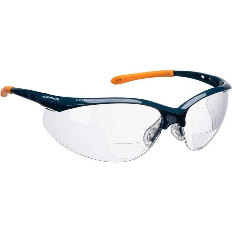 Portwest PS25 sikkerhedsbriller med læsefelt (+1,5/+2,0/+2,5)