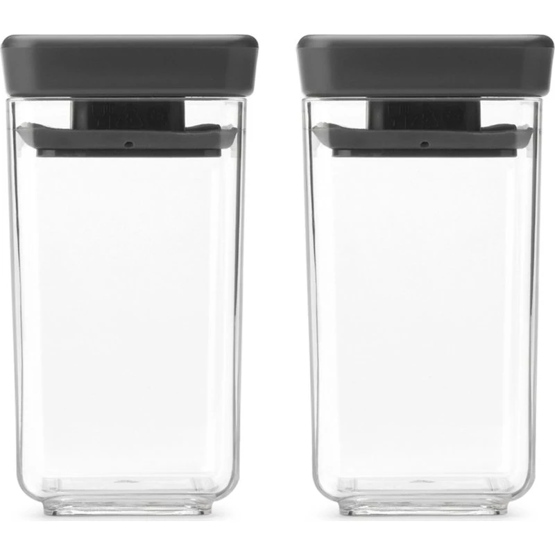 Brabantia Tasty+ stabelbar beholder 2x0,15 L mørkegrå