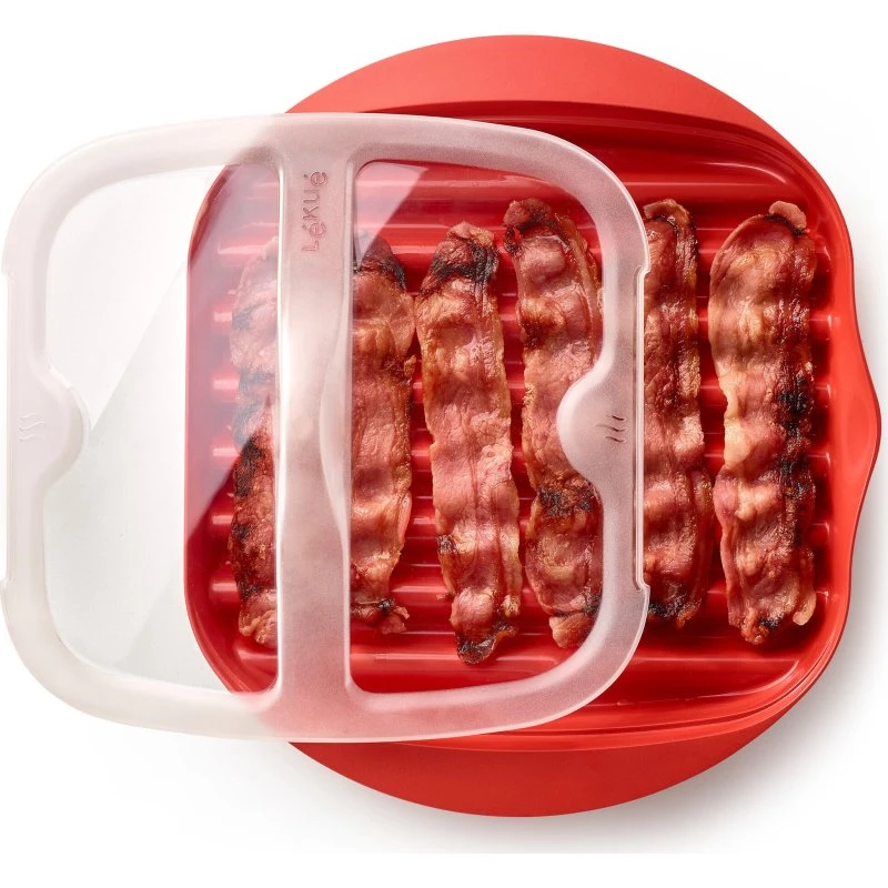 Lékué Bacon Maker - Baconform til mikroovn (Rød)
