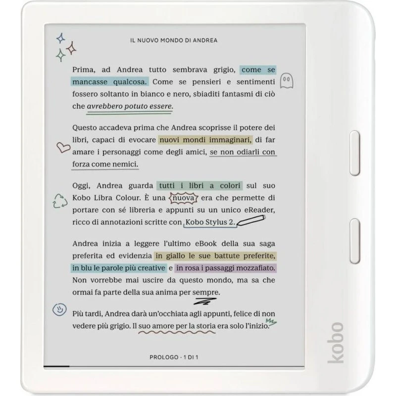 Kobo Libra Colour 7" 32 GB – Hvid