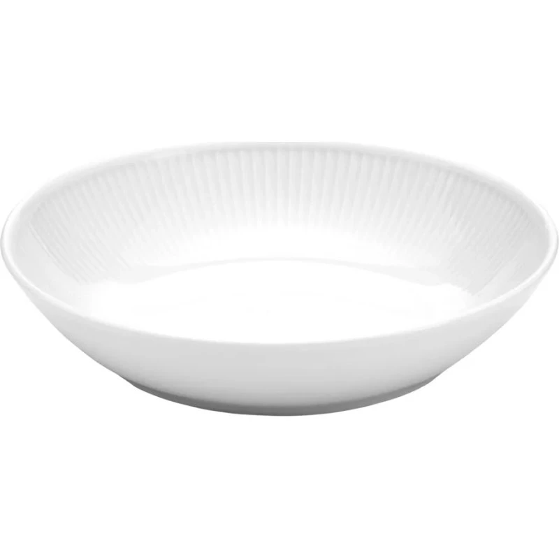 Pillivuyt Plissé Dyb Tallerken 23 cm - Hvid