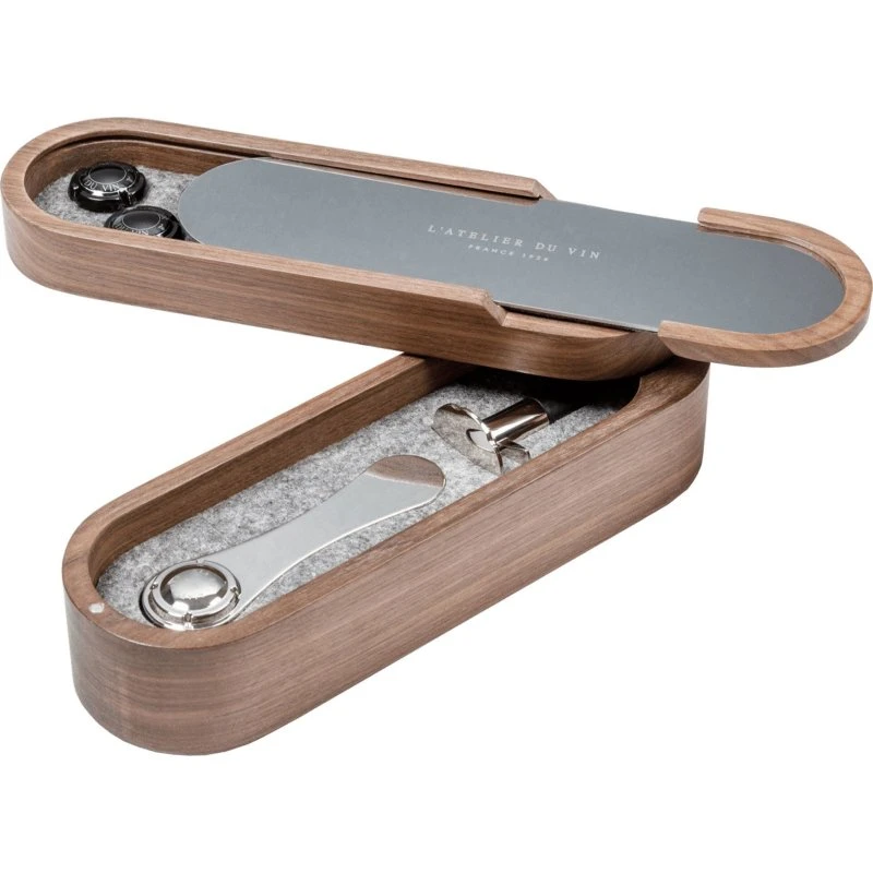 L'Atelier du Vin Sparkling champagnesæt i valnød