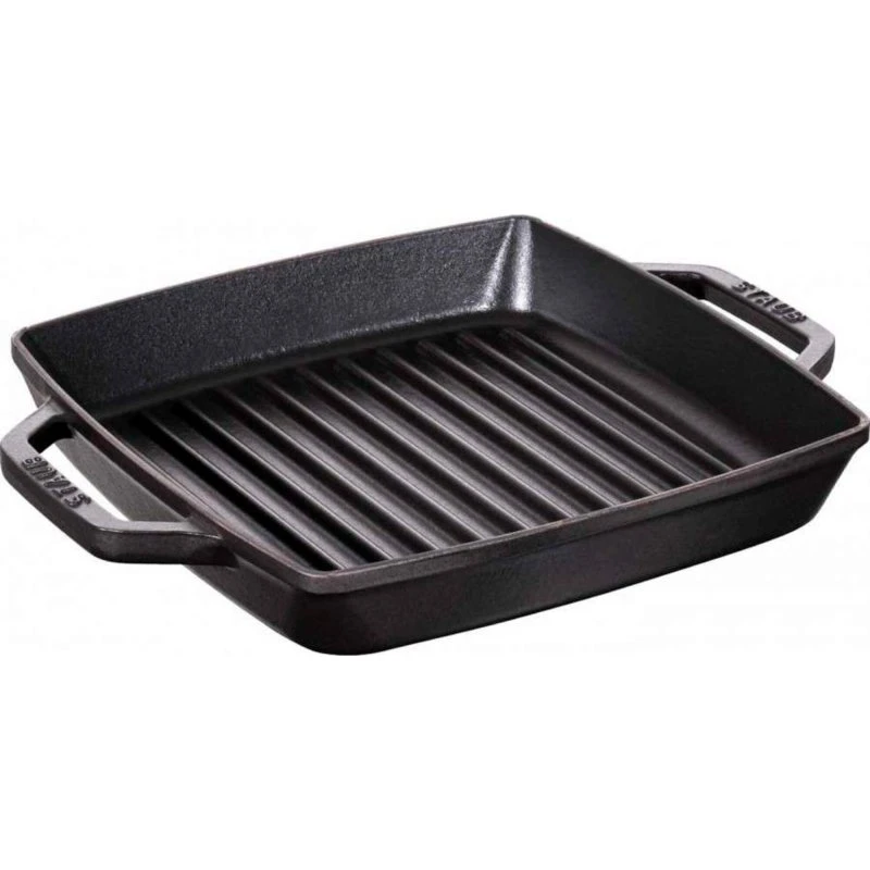 Staub Pure kvadratisk grillpande 33 cm - støbejern