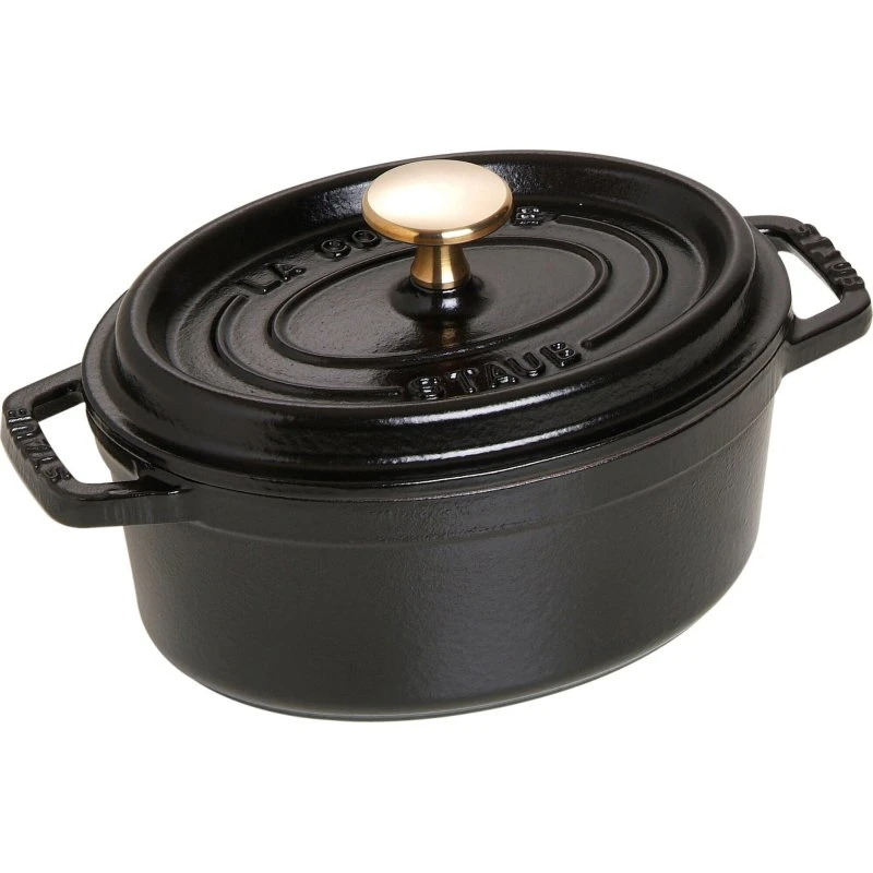 Staub La Cocotte oval 17 cm, 1 L – sort