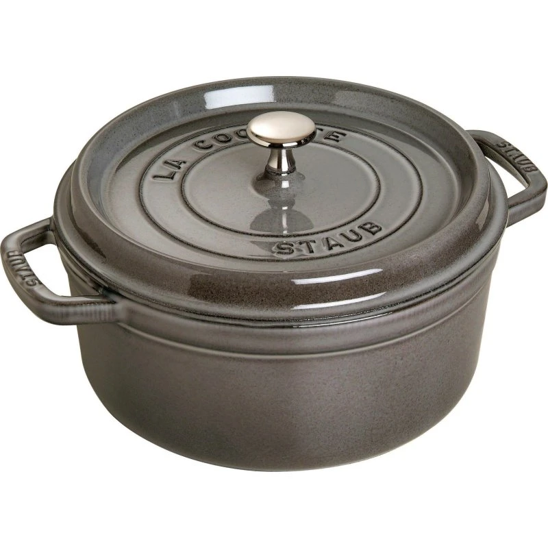 Staub Cocotte Rund 24 cm / 3,8 L – Grafitgrå