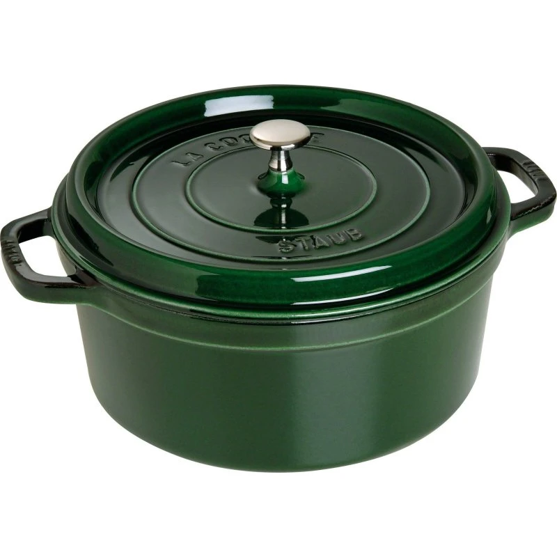 Staub La Cocotte rund gryde 28 cm 6,7 L – Basilikumgrøn