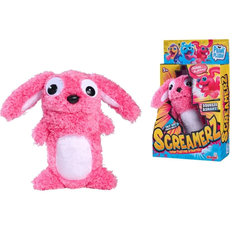 ScreamerZ Kanin – Elektrisk Plys 30 cm (Pink)