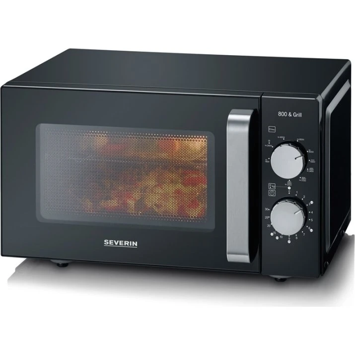 Severin mikrobølgeovn 20L med keramisk bund og grill