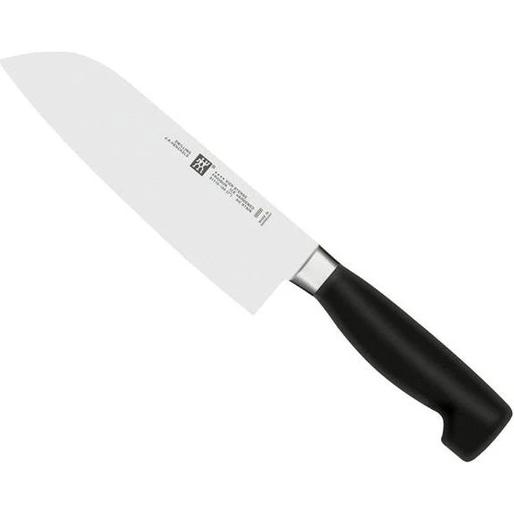 Zwilling Four Star Santokukniv 18 cm - Sort rustfrit stål