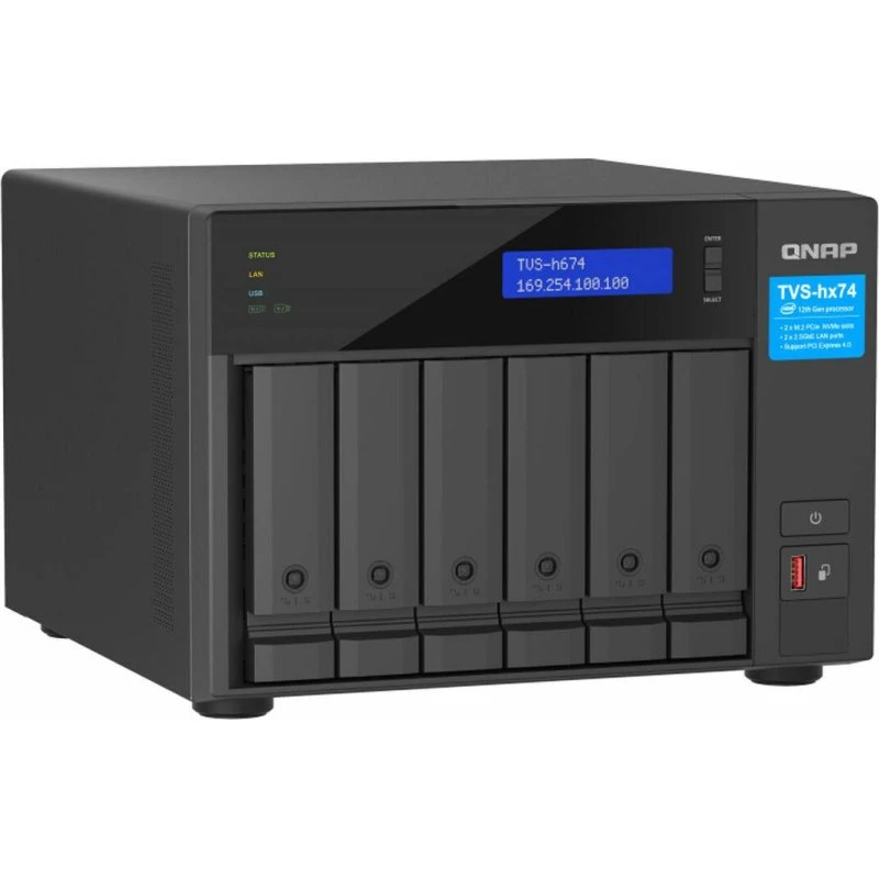 QNAP TVS-H674 i3 16GB NAS 6-bay 2.5GbE, PCIe Gen4