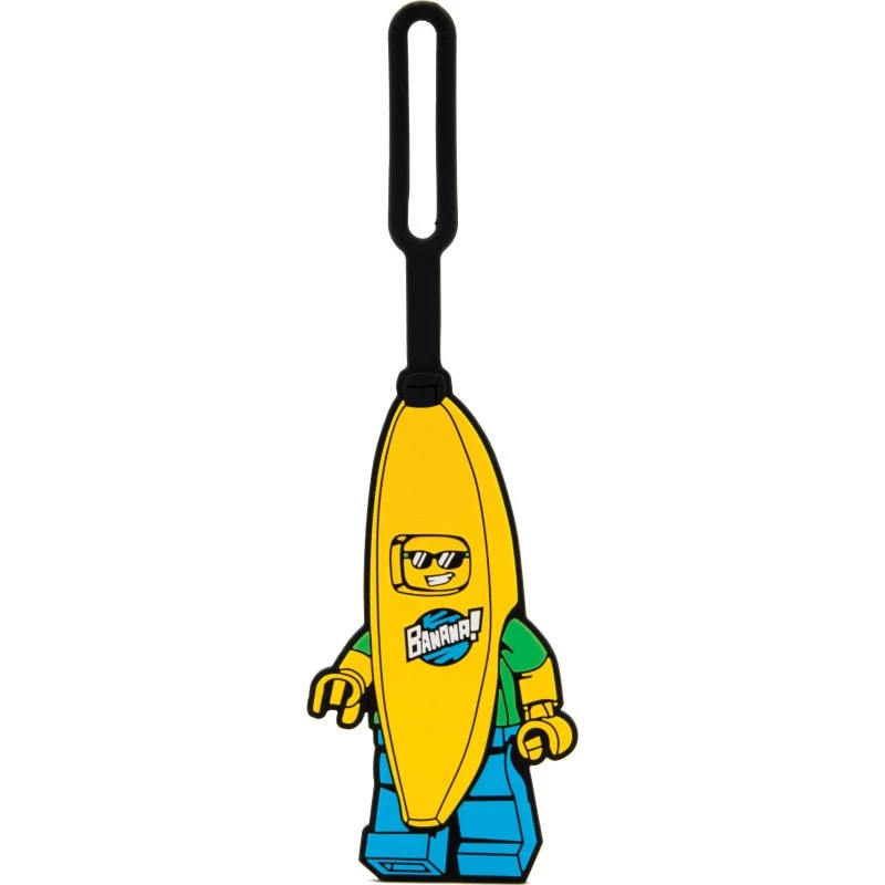 LEGO taskevedhæng - Bananfyr (silikone bagagemærke)