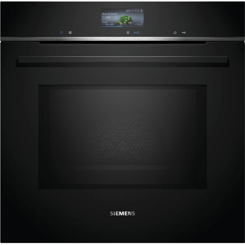 Siemens iQ700 HM736G1B1 indbygningsovn med mikro, sort