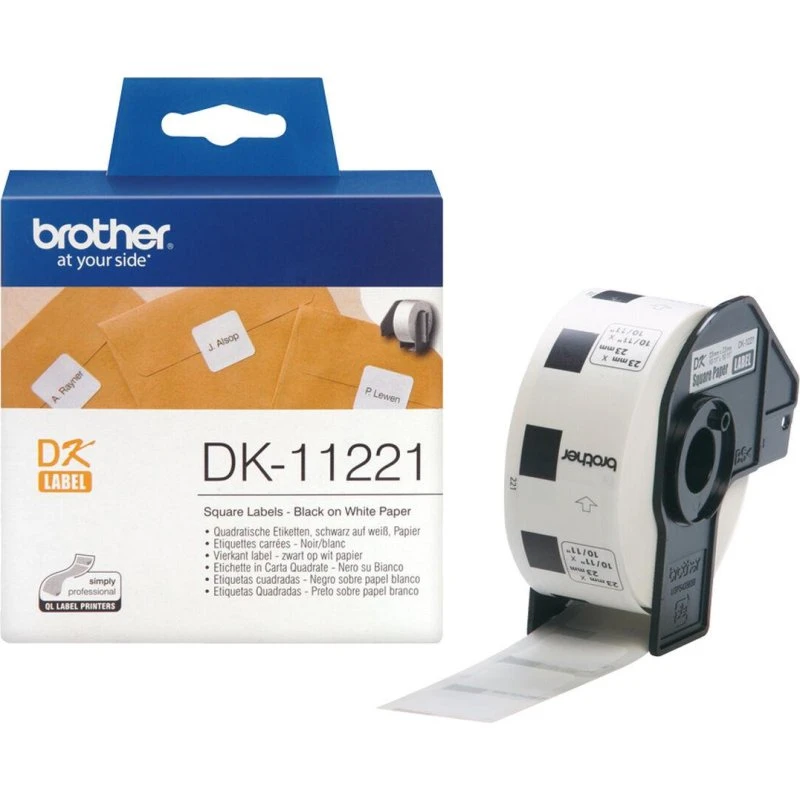 Brother DK-11221 termiske etiketter 23x23 mm 1000 stk