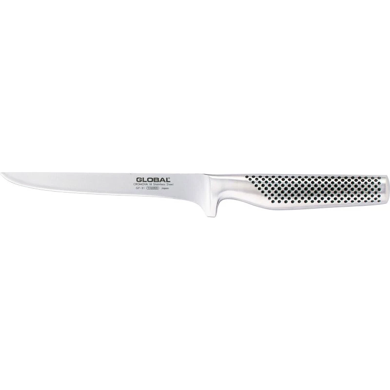 Global GF-31 udbenerkniv 16 cm — smedet rustfrit stål