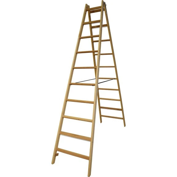 Wienerstige massiv træ 10 trin ERGO, transportlængde 2,93 m