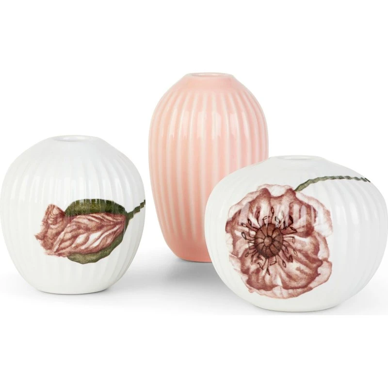 Kähler Hammershøi Poppy mini-vaser, 3 stk.